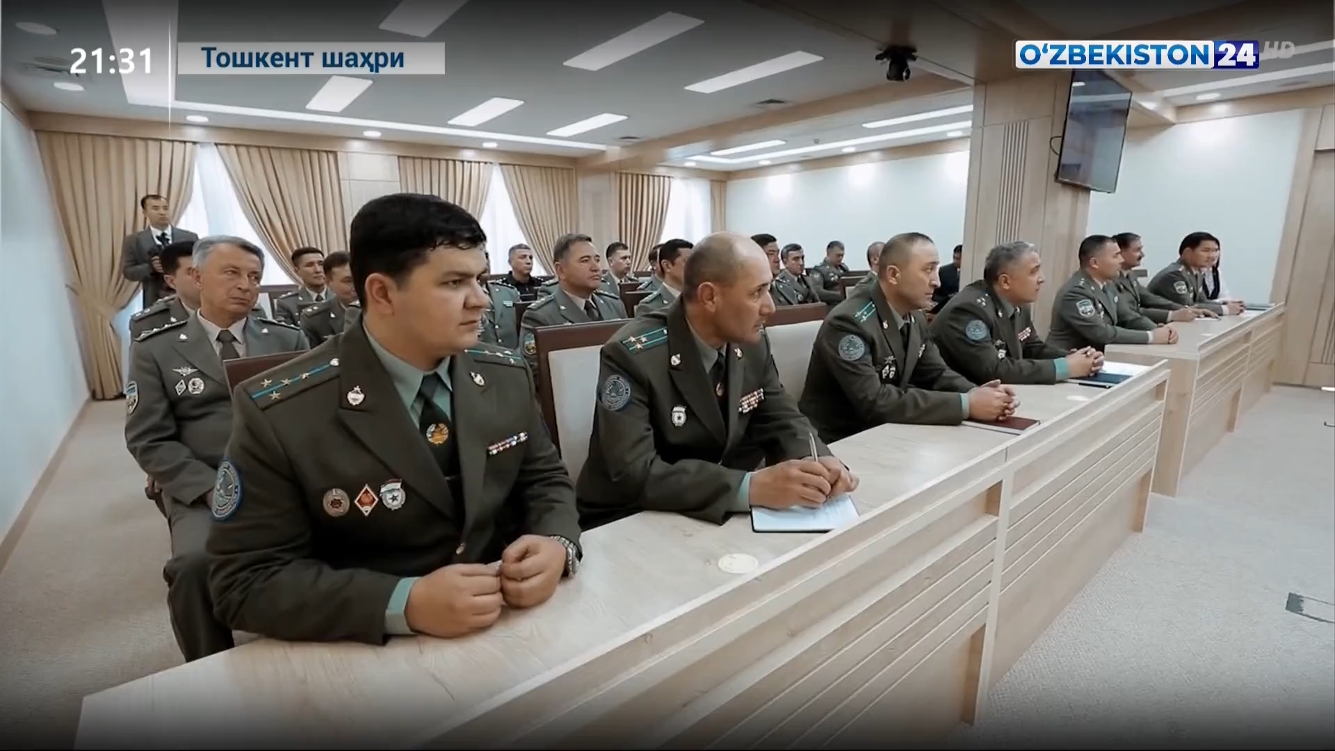 Ахборот 24 | Тожикистон Миллий гвардияси қўмондони бошчилигидаги делегация мамлакатимизга ташрифи      (30.11.2021)