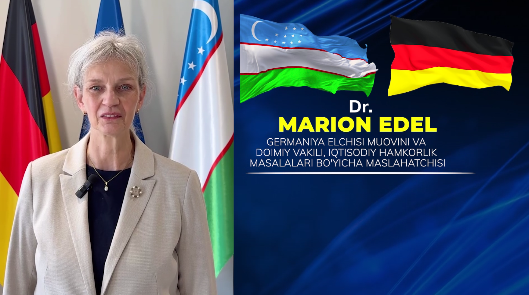 Marion Edel Germaniya elchisi muovini tabrigi